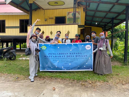 Demi Promosi Objek Wisata,  Kukerta Unri Kembali Kunjungi Rumah Adat Kenegerian Sentajo